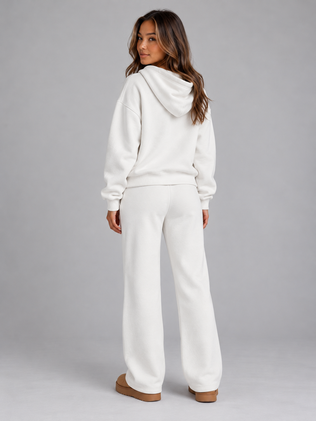 Women’s Oversized Zip Up Hoodie Tracksuit Set