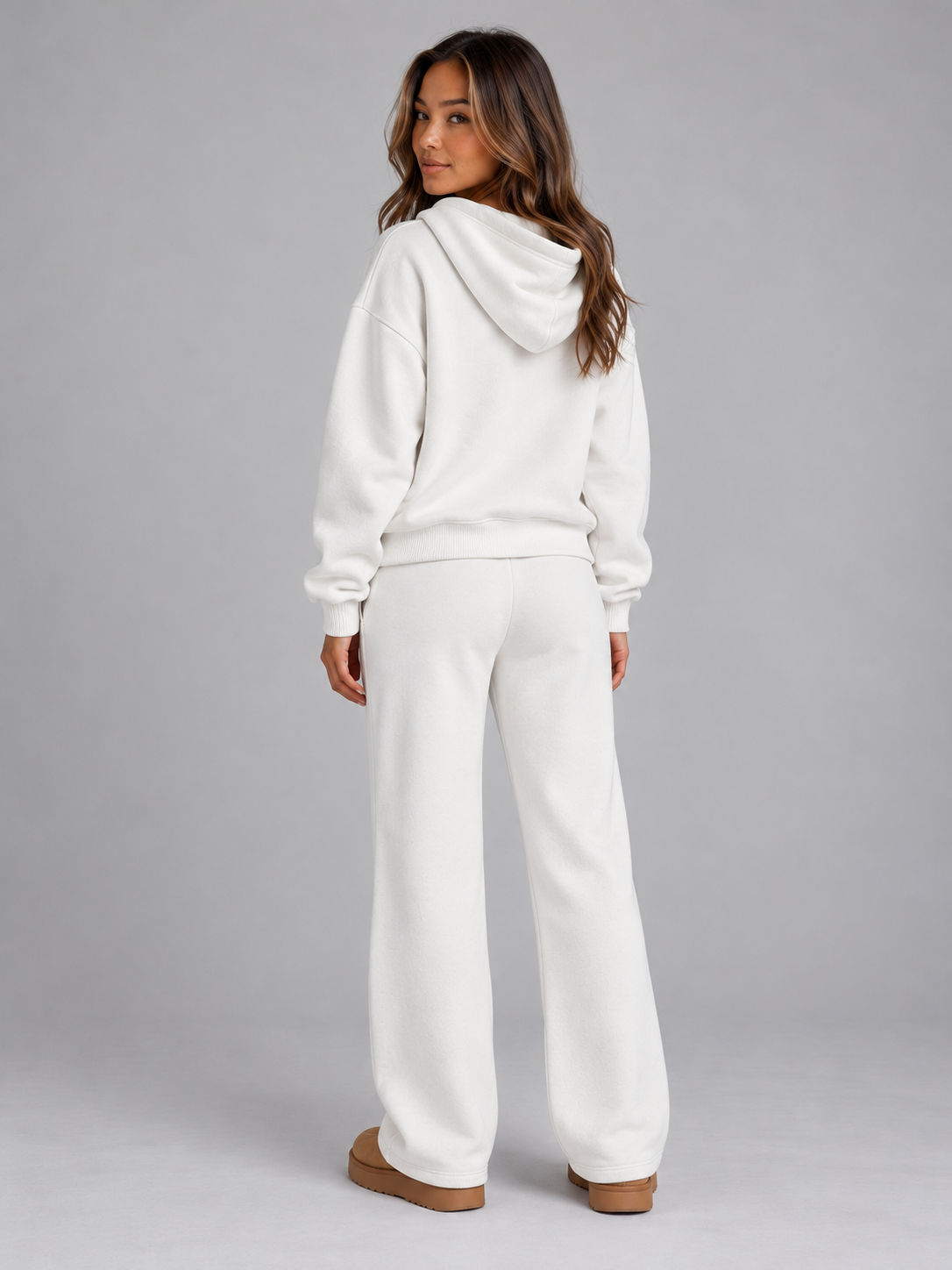 Women’s Oversized Zip Up Hoodie Tracksuit Set