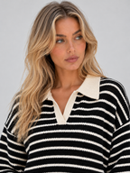 Women’s Striped Knit Two-Piece Co-ord Set