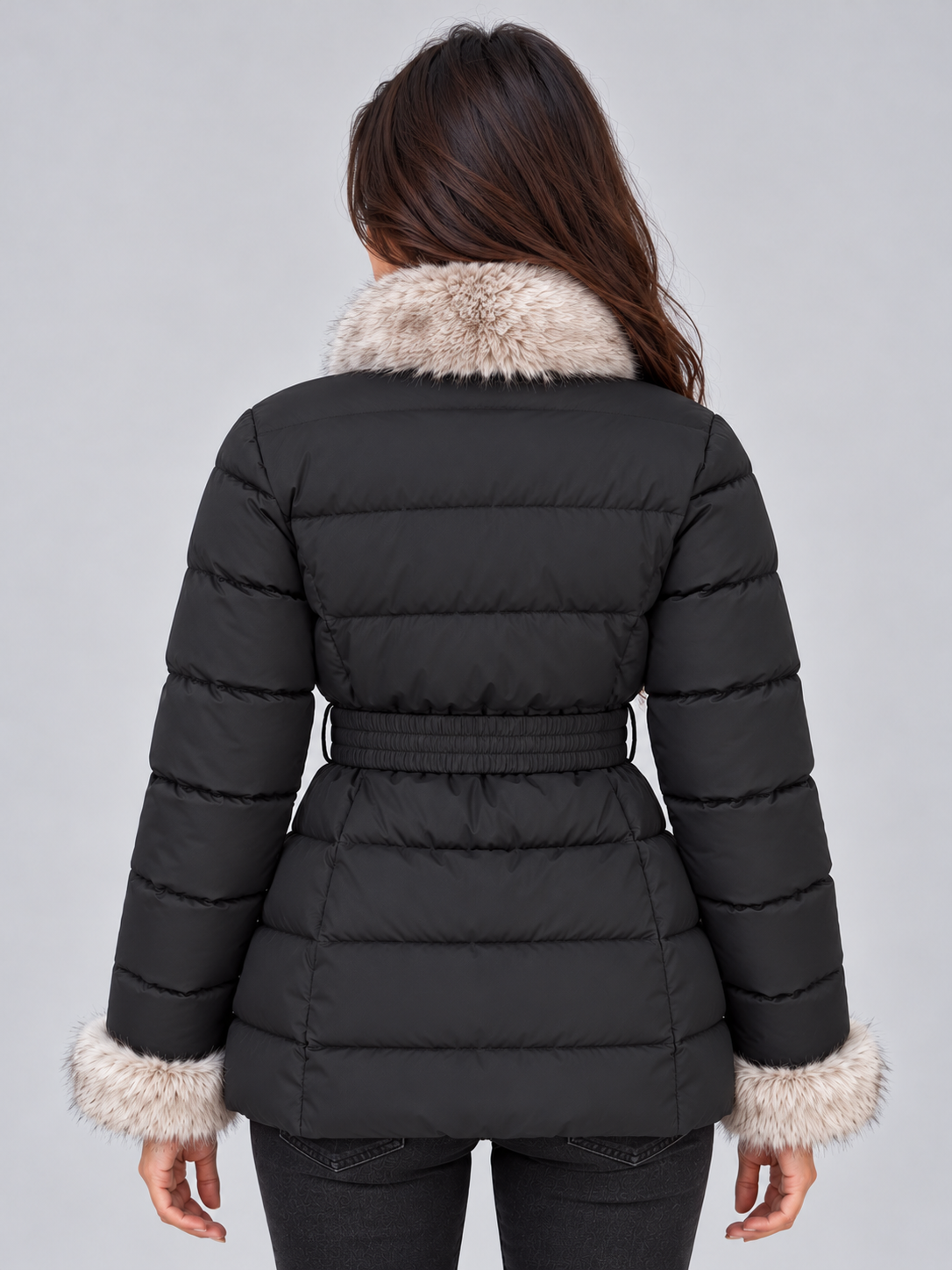 Women’s Faux Fur Trim Puffer Jacket
