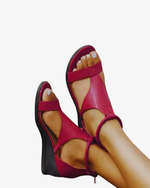 Women’s Wedge Sandals – Modern Leather Look