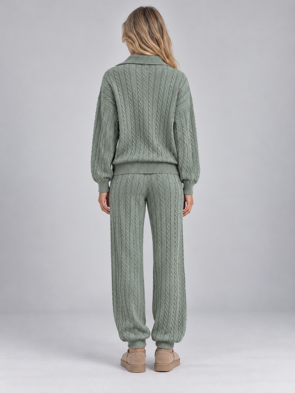 Women’s Cable Knit Two-Piece Co-Ord Set