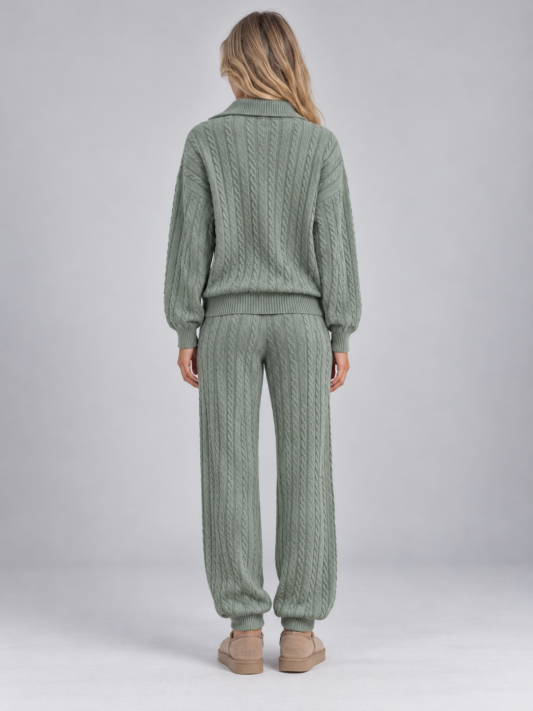 Women’s Cable Knit Two-Piece Co-Ord Set