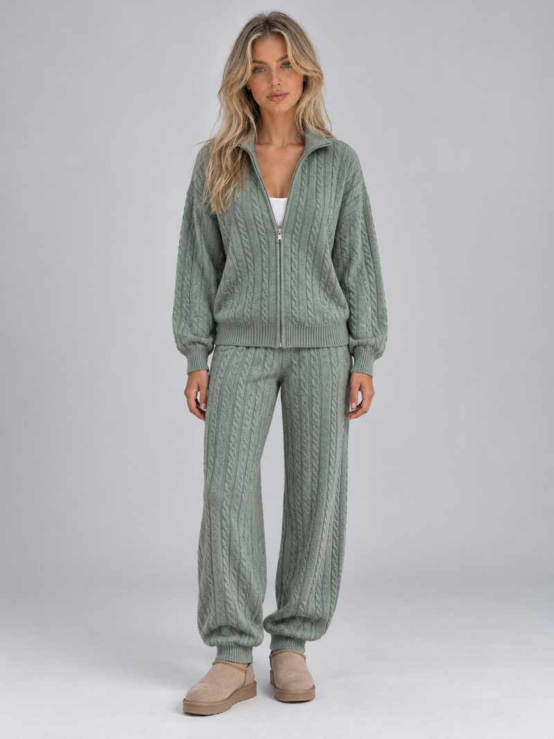 Women’s Cable Knit Two-Piece Co-Ord Set