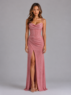 Women’s Glitter Corset Maxi Dress