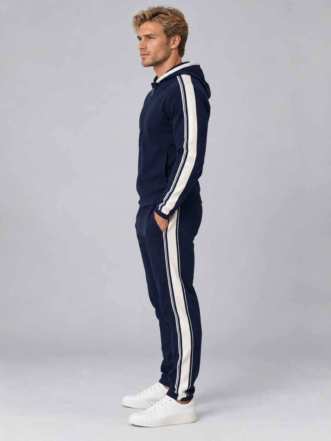 Men’s Wool Knitted Tracksuit Set
