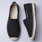 Men's Orthopedic Slip-On Espadrilles – Jute Sole Cushioned Footbed Non-Slip