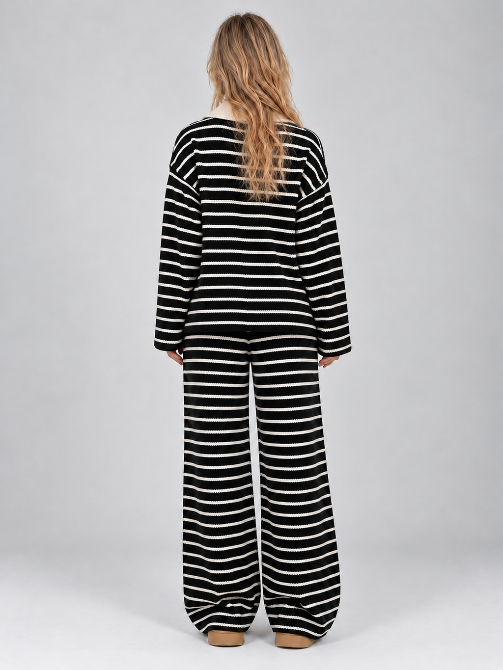 Women’s Striped Knit Two-Piece Co-ord Set