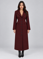 Women’s Belted Long Tailored Coat