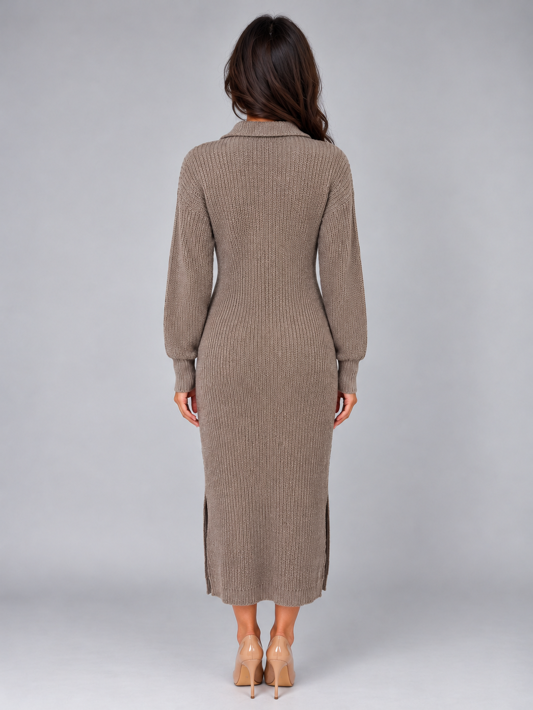 Women's Knitted Jumper Midi Dress