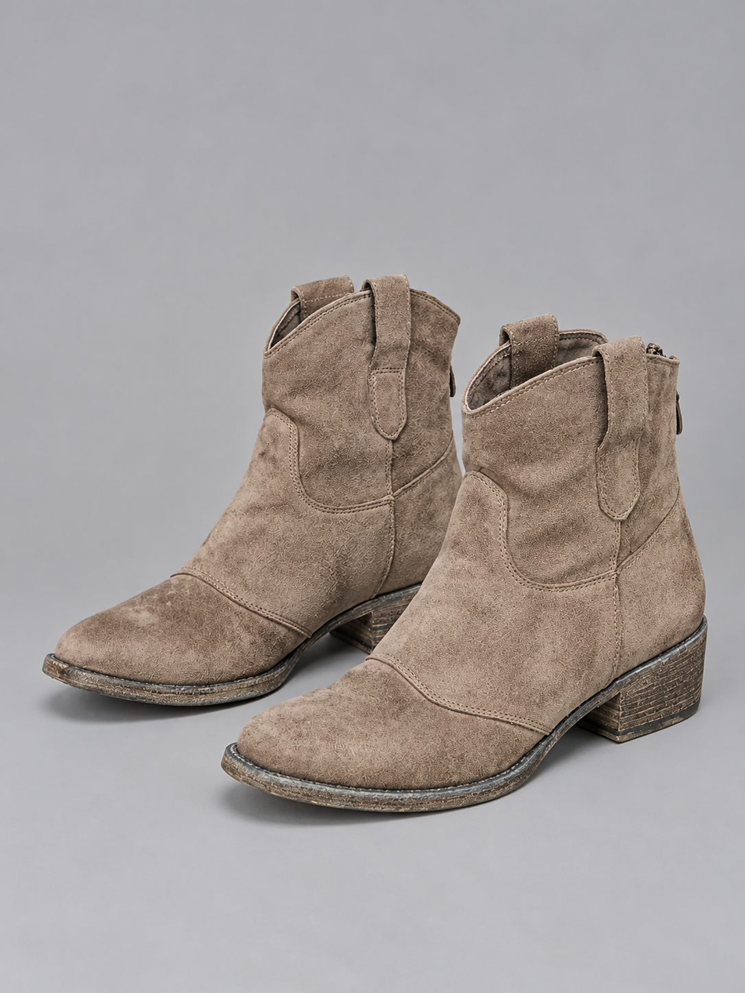 Women’s Suede Look Cowboy Ankle Boots