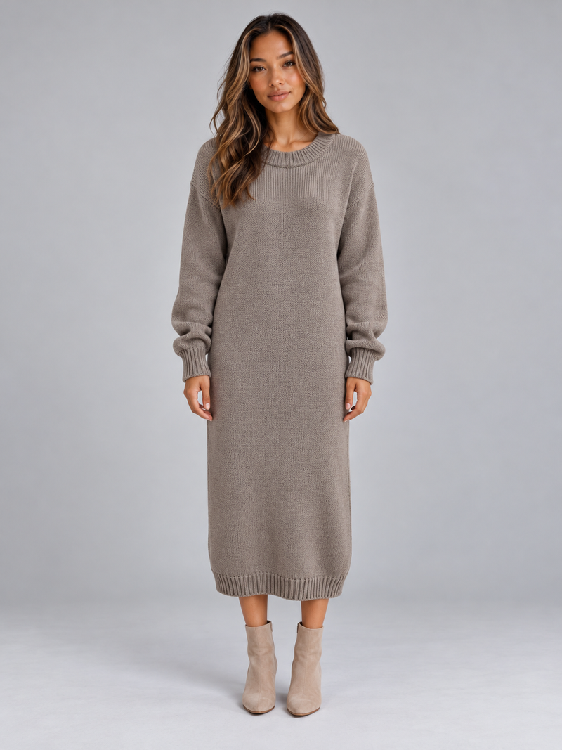 Women’s Knitted Jumper Midi Dress