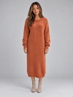 Women’s Knitted Jumper Midi Dress