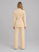 Women's Belted Blazer & Wide Leg Trouser Co-Ord Set – Tailored Two-Piece Suit