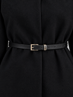 Women’s Belted Cape Jacket – High Neck Flared Sleeve Coat
