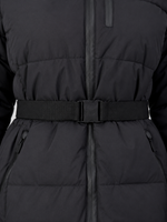 Women’s Belted Hooded Puffer Jacket – Warm Padded Winter Coat
