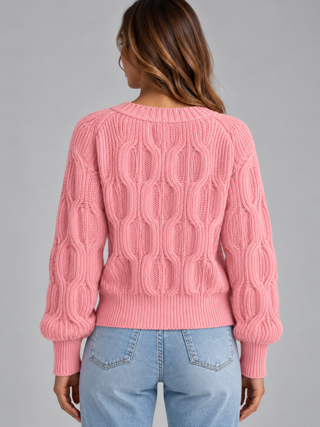 Women’s Bow Detail V-Neck Cardigan – Button Front Knitted Jumper