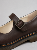 Women’s Classic Mary Jane Shoes – Leather Look Comfort Flats