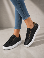 Women’s Comfort Trainers – Quilted Leather Look Shoes
