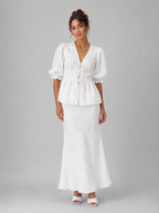 Women’s Cotton Two Piece Skirt Set – Elegant Summer Style