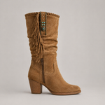 Women’s Cowboy Fringe Boots – Mid-Calf Style