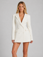 Women's Double Breasted Blazer Mini Dress – Tailored Occasion Style