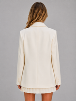 Women’s Double Breasted Blazer – Oversized Tailored Jacket