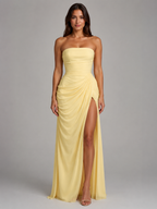 Women’s Draped Corset Maxi Dress – Sculpted Fit