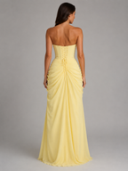 Women’s Draped Corset Maxi Dress – Sculpted Fit