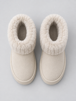 Women’s Faux Fur Ankle Boots – Warm Fleece Lined Winter Shoes