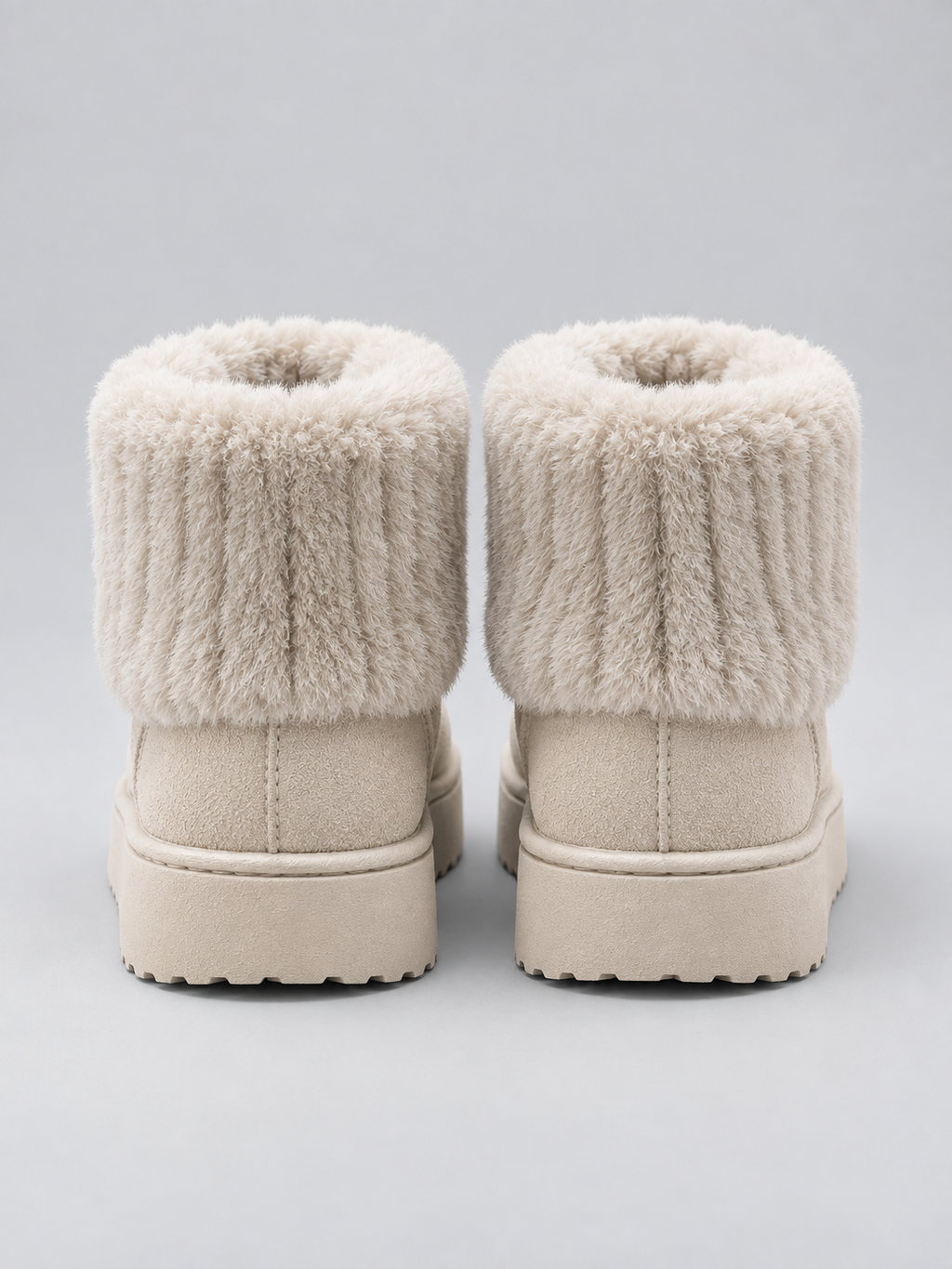 Women’s Faux Fur Ankle Boots – Warm Fleece Lined Winter Shoes
