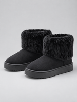 Women’s Faux Fur Ankle Boots – Warm Fleece Lined Winter Shoes