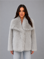 Women's Faux Fur Jacket – Elegant Soft Coat