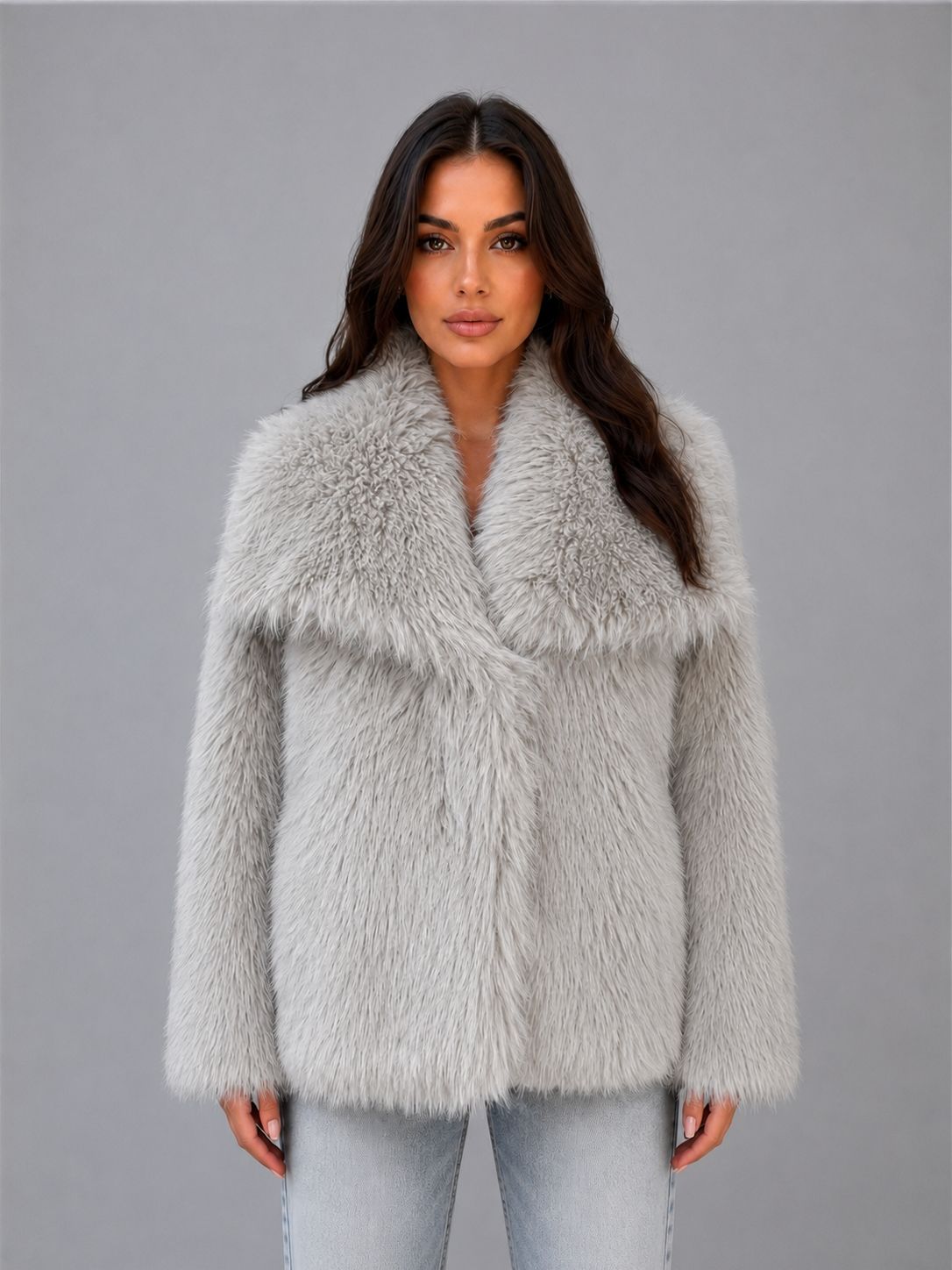 Women's Faux Fur Jacket – Elegant Soft Coat