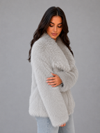 Women's Faux Fur Jacket – Elegant Soft Coat