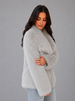 Women's Faux Fur Jacket – Elegant Soft Coat