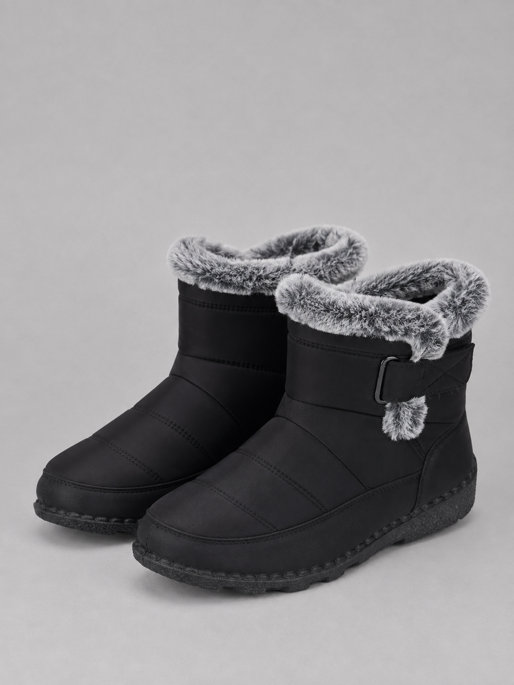 Women’s Faux Fur Lined Snow Boots – Warm Winter Ankle Boots