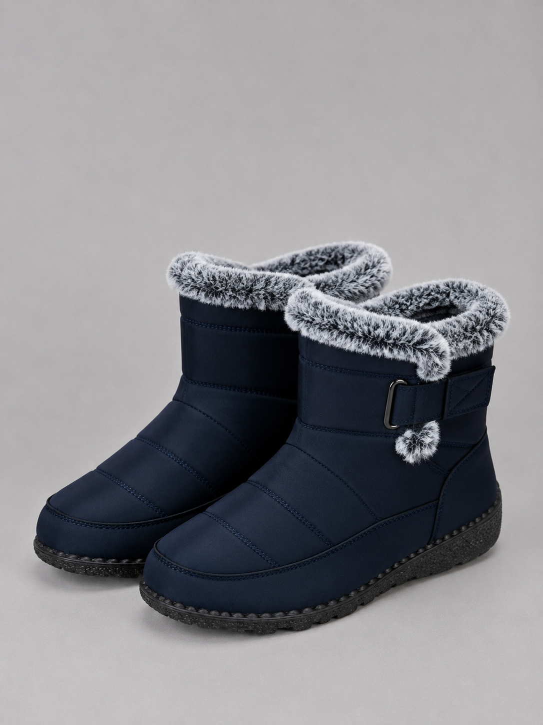 Women’s Faux Fur Lined Snow Boots – Warm Winter Ankle Boots