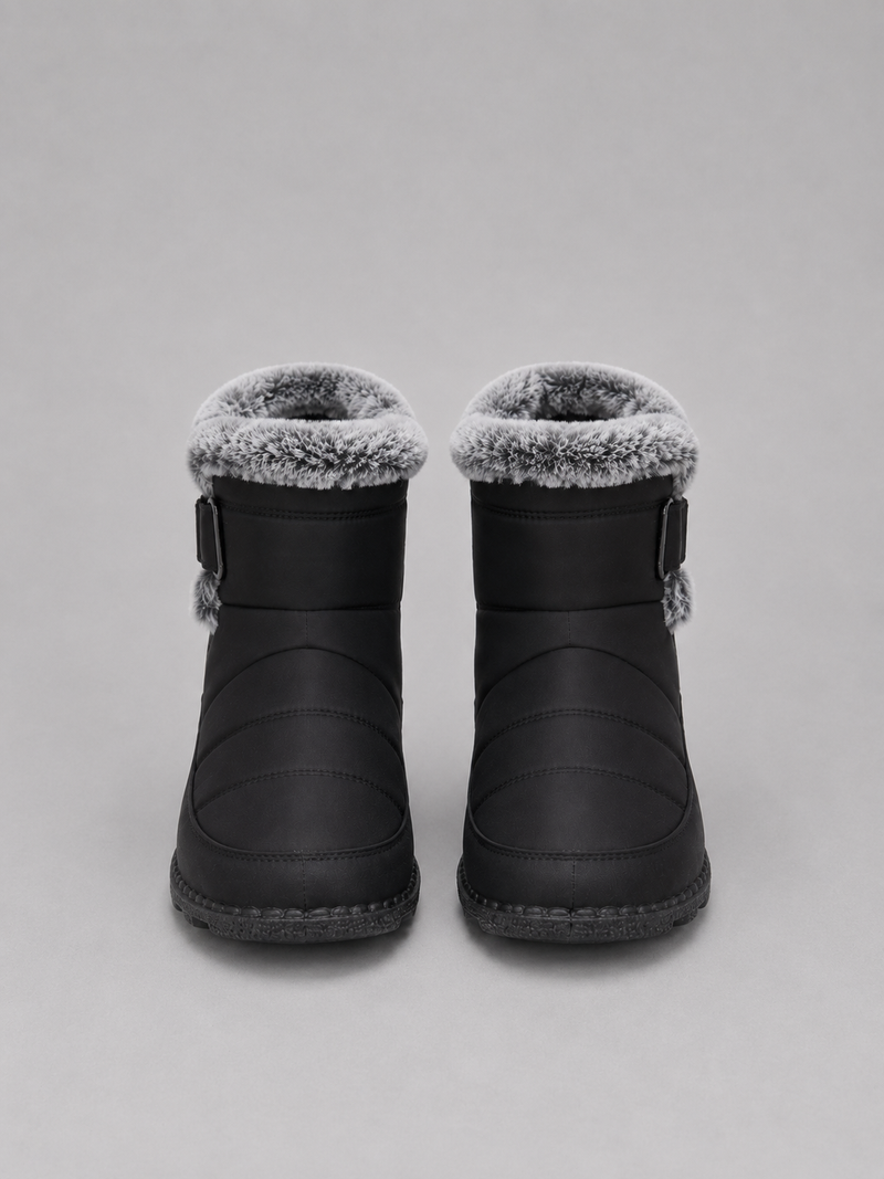 Women’s Faux Fur Lined Snow Boots – Warm Winter Ankle Boots