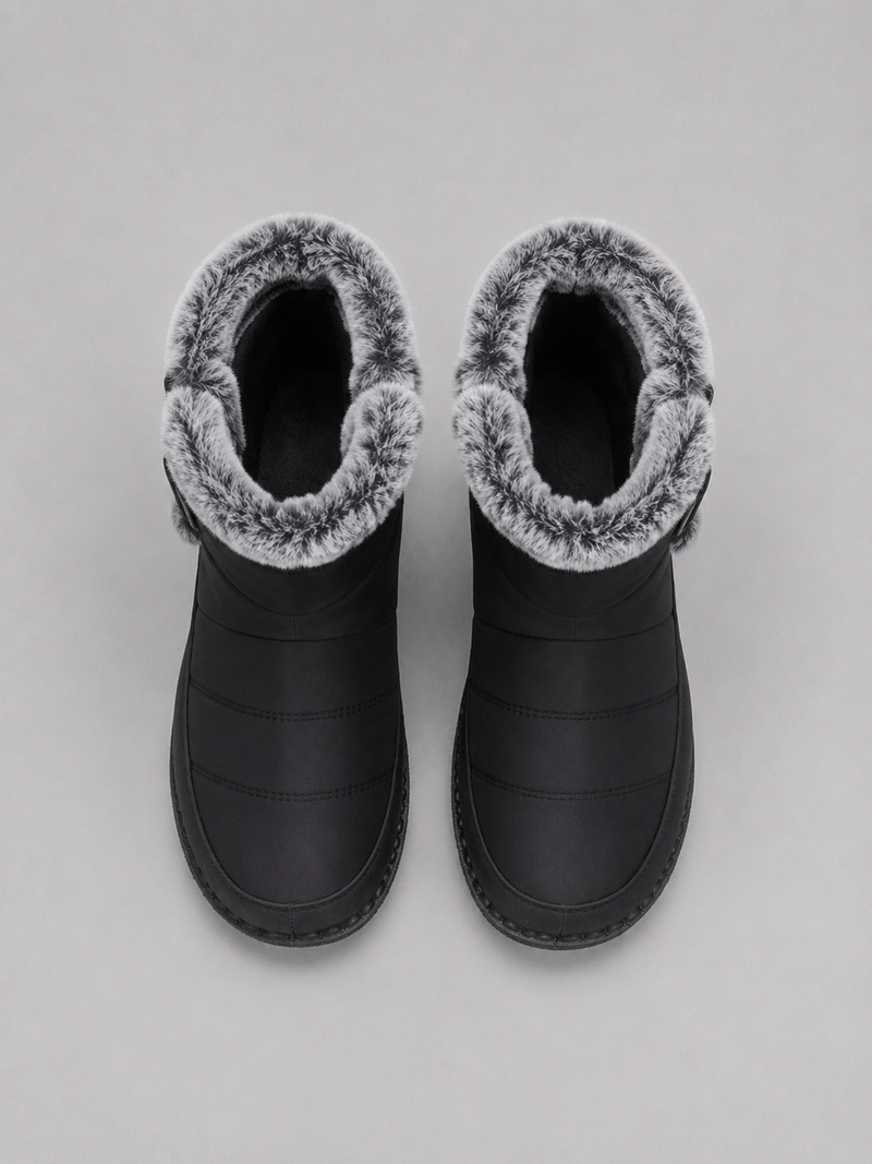 Women’s Faux Fur Lined Snow Boots – Warm Winter Ankle Boots