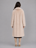 Women’s Faux Fur Long Coat – Oversized Plush Winter Jacket