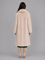 Women’s Faux Fur Long Coat – Oversized Plush Winter Jacket