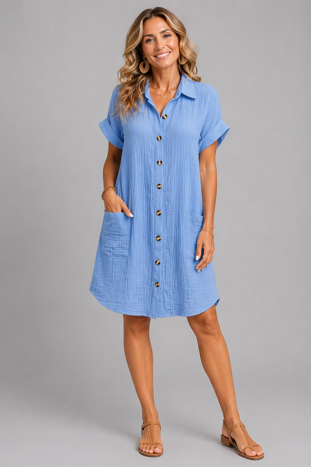 Montleigh | Women's Flattering Shirt Dress – Relaxed Button-Down Fit