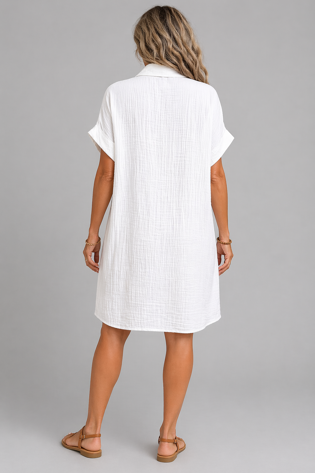 Women's Flattering Shirt Dress – Relaxed Button-Down Fit