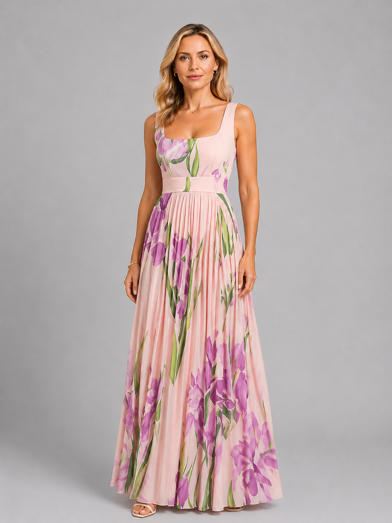 Women's Floral Maxi Dress – Flattering A-Line Fit