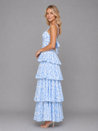 Women's Floral Tiered Maxi Dress – Summer Occassion Style