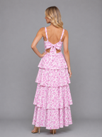 Women's Floral Tiered Maxi Dress – Summer Occassion Style