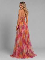 Women’s Floral V-Neck Maxi Dress – Flowing Silhouette