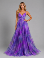 Women’s Floral V-Neck Maxi Dress – Flowing Silhouette