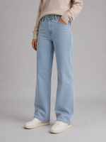 Women's High Waisted Wide Leg Jeans – Straight Leg Denim Trousers